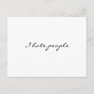 Cartão Postal Eu odeio pessoas