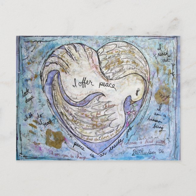 Cartão Postal Eu ofereço paz (Frente)