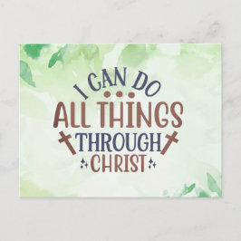 Cartão Postal Eu posso fazer tudo através do Cristo