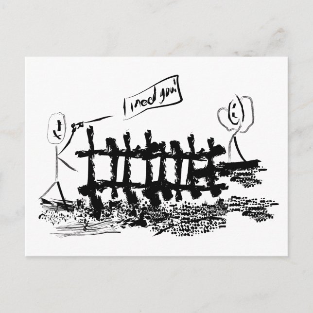 Cartão Postal Eu preciso de você! (Frente)