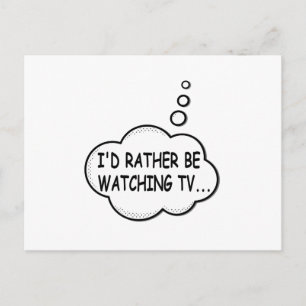 Cartão Postal Eu Preferencialmente De Assistir TV