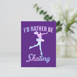 Cartão Postal Eu Preferencialmente De Estar Patinando