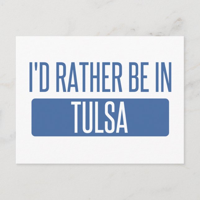 Cartão Postal Eu preferencialmente em Tulsa (Frente)