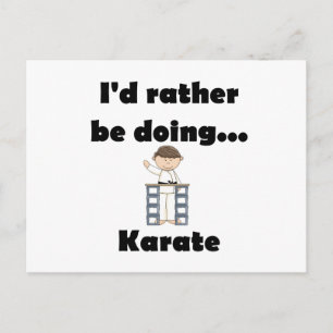 Cartão Postal Eu preferencialmente fazer Karate