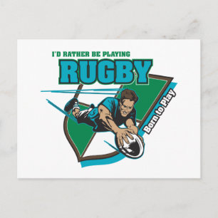 Cartão Postal Eu Preferencialmente Jogando Rugby