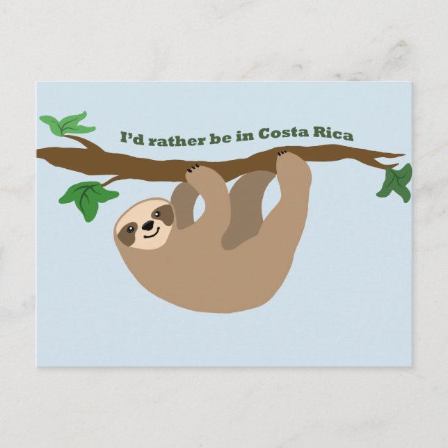 Cartão Postal Eu preferencialmente na Costa Rica (Frente)