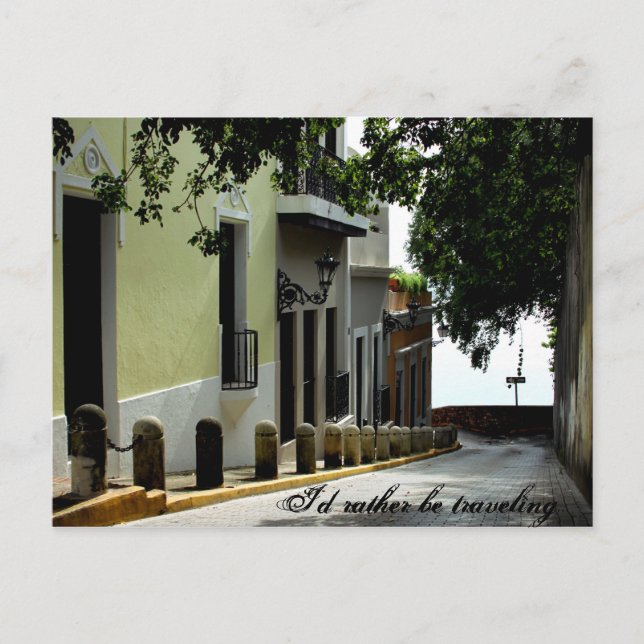 Cartão Postal Eu preferencialmente viajando (Frente)