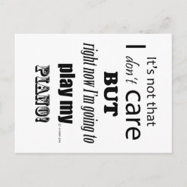 Cartão Postal Eu Prefiro Piano