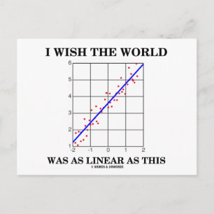 Cartão Postal Eu Queria Que O Mundo Fosse Tão Linear Quanto Este