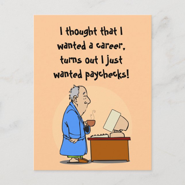 Cartão Postal Eu quero pagamento! (Frente)