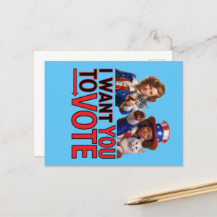 Cartão Postal EU QUERO QUE VOCÊ VOTE (Damas dos Gatos)