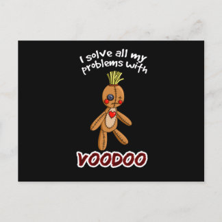 Cartão Postal Eu resolvo todos os meus problemas com Voodoo