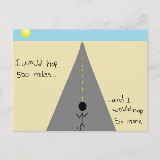 Cartão Postal Eu Salto 500 milhas...