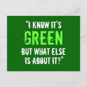 Cartão Postal "Eu sei que é Verde..."