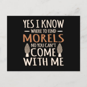 Cartão Postal Eu Sei Que Moréis Caçam Mushroom Hunter Mycologist