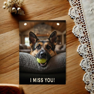 Cartão postal Eu Sinto Saudades do Pastor Alemão