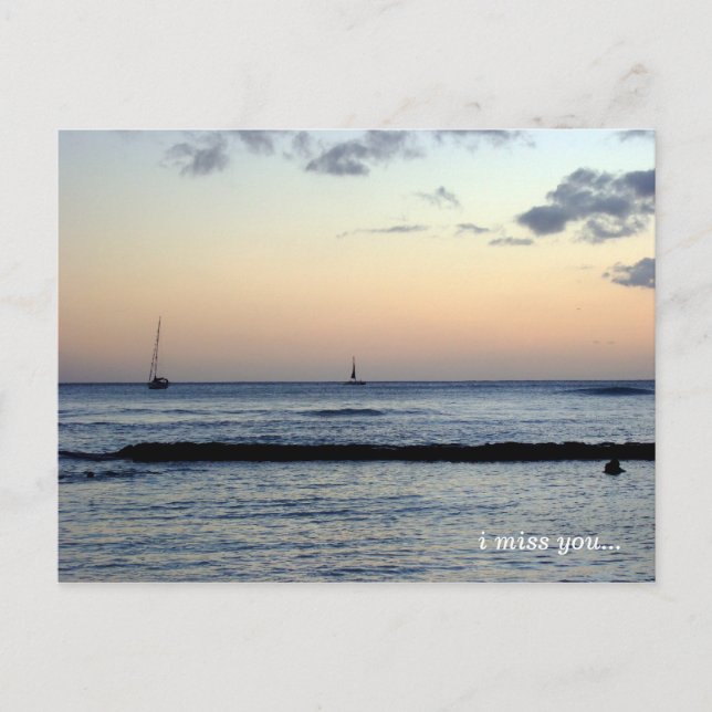 Cartão Postal eu sinto sua falta ... (Frente)