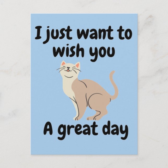 Cartão Postal Eu só quero desejar um ótimo dia (Frente)