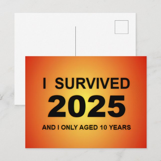 Cartão Postal Eu Sobrevivi 2025  (Frente/Verso)
