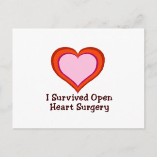 Cartão Postal Eu Sobrevivi à Cirurgia de Coração Aberta