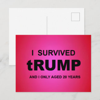 Cartão Postal Eu Sobrevivi a tRUMP