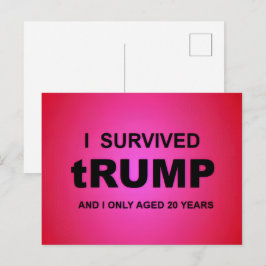 Cartão Postal Eu Sobrevivi a tRUMP