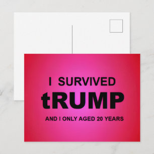 Cartão Postal Eu Sobrevivi a tRUMP