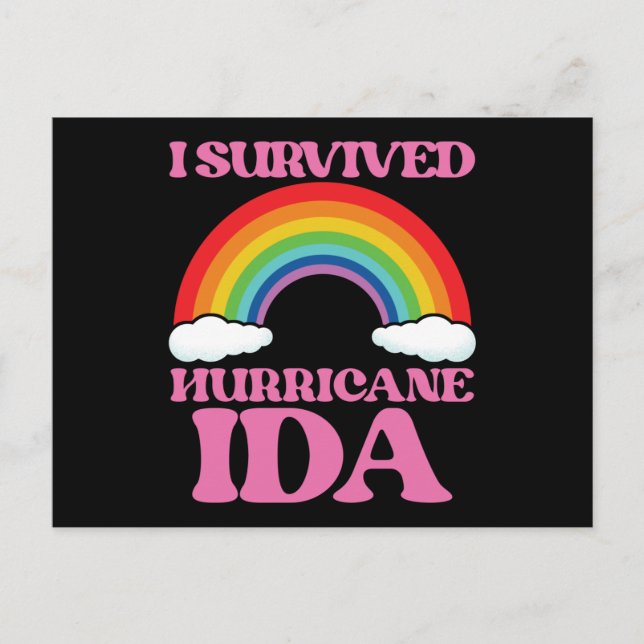 Cartão Postal Eu Sobrevivi ao Furacão Ida (Frente)