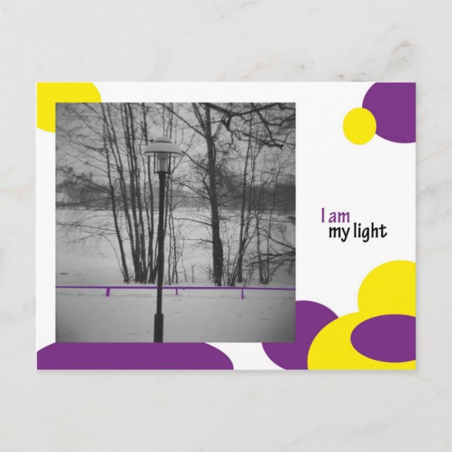 Cartão Postal Eu sou a minha luz (Frente)