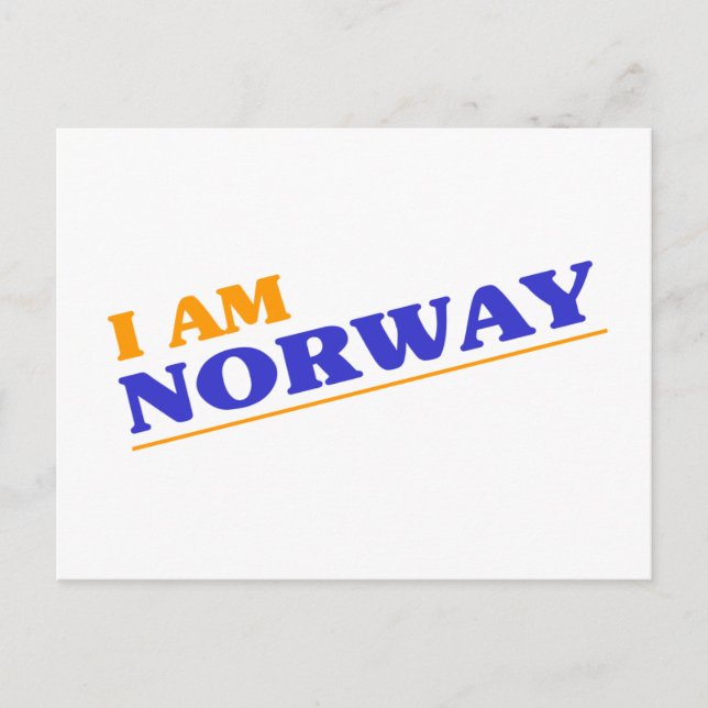 Cartão Postal Eu sou a Noruega (Frente)
