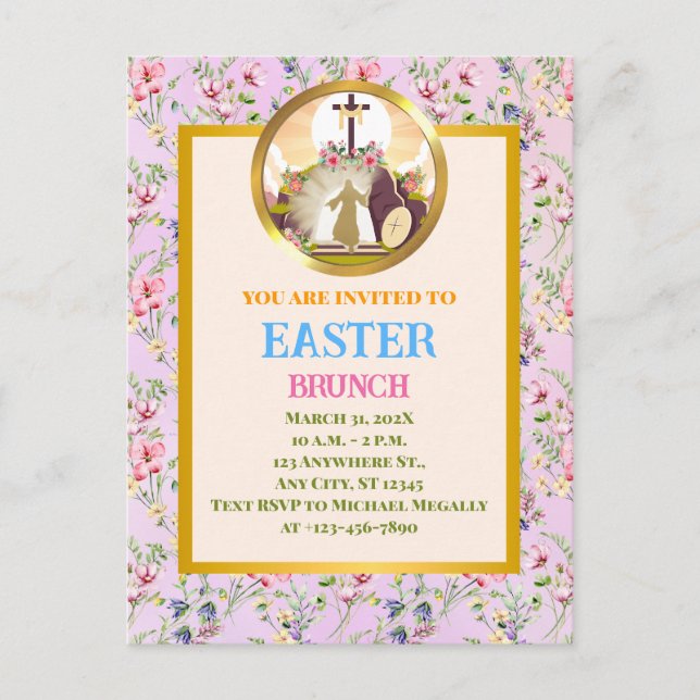 Cartão Postal Eu sou a ressurreição e a vida (Frente)