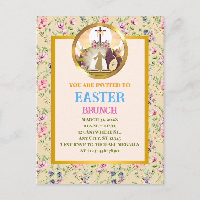 Cartão Postal Eu sou a ressurreição e a vida (Frente)