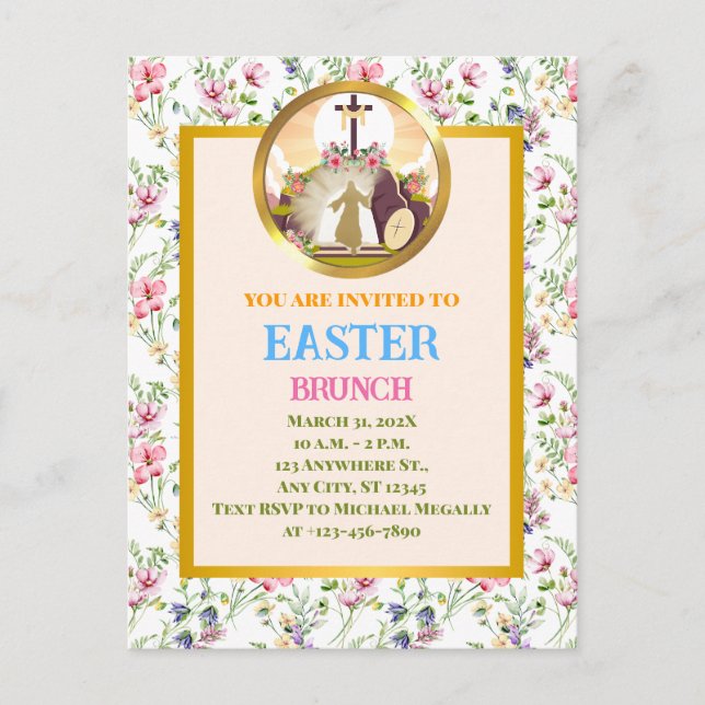 Cartão Postal Eu sou a ressurreição e a vida (Frente)