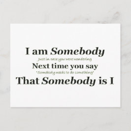 Cartão Postal Eu sou alguém