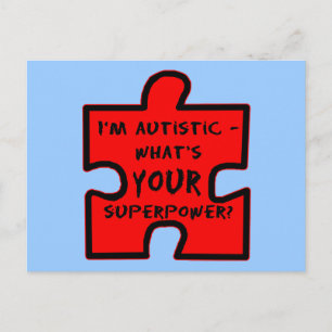 Cartão Postal Eu sou Autista - Qual é o SEU Superpoder?