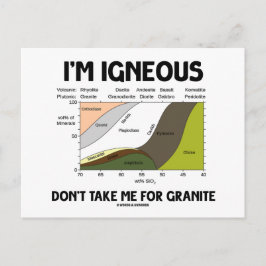Cartão Postal Eu sou Igneous Não me leve por Granite