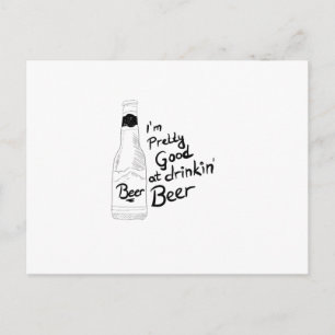 Cartão Postal Eu sou muito bom em beber cerveja