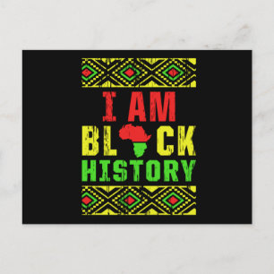 Cartão Postal Eu sou o Black History African American Human Righ