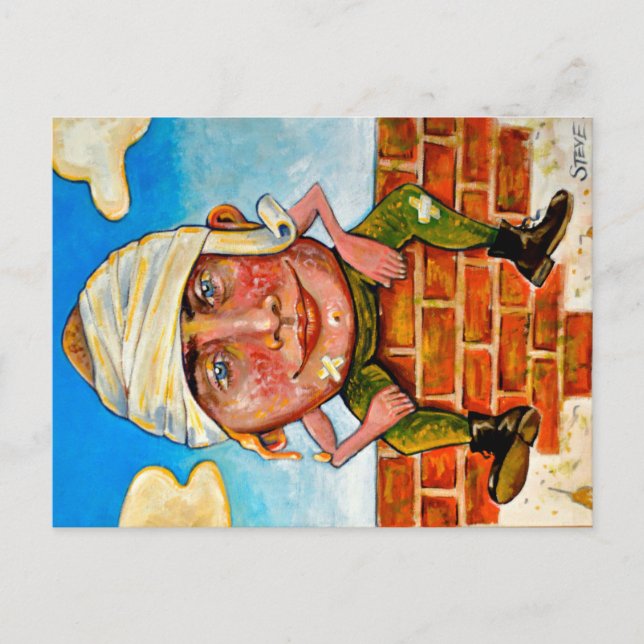 Cartão Postal Eu sou o homem do ovo. (Frente)