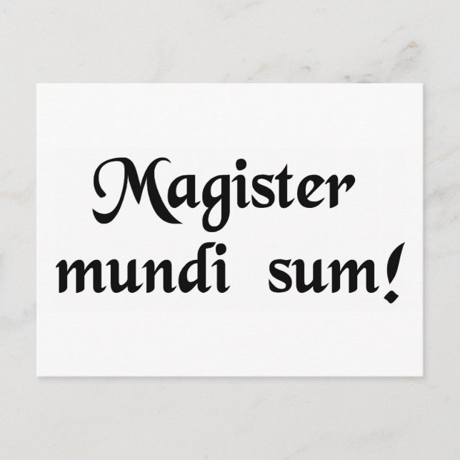 Cartão Postal Eu sou o mestre do universo! (Frente)