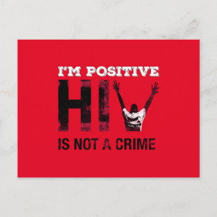 Cartão Postal Eu sou positiva, HIV não é um crime