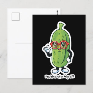 Cartão Postal Eu sou tipo um grande Dill óculos solares para v