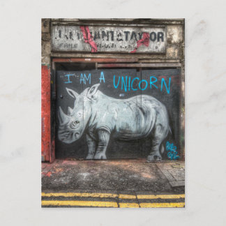 Cartão Postal Eu Sou Um Unicórnio, Grafite Curto (Londres)