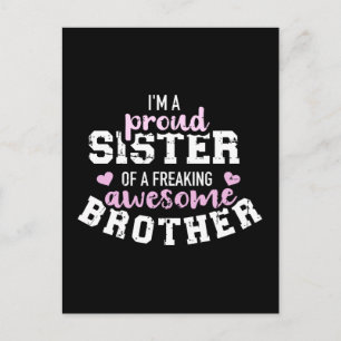 Cartão Postal Eu sou uma irmã orgulhosa de um irmão espetacular