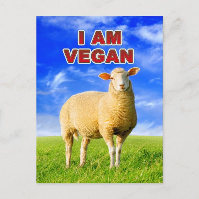 CARTÃO POSTAL EU SOU VEGAN (Frente)