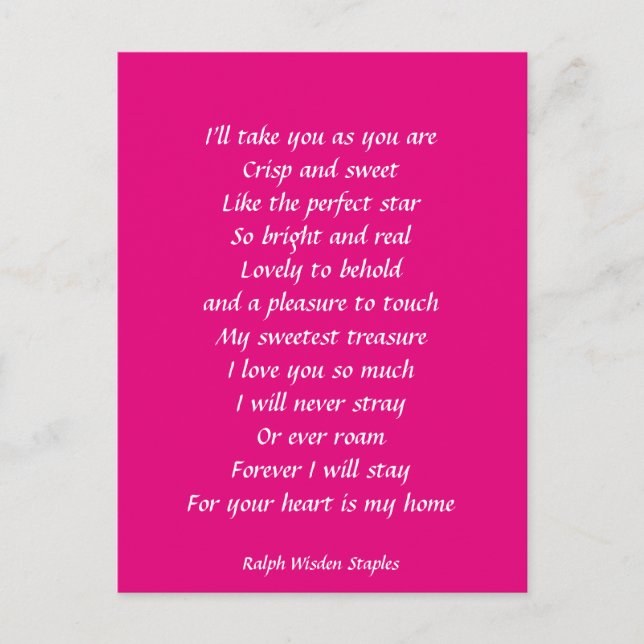 Cartão Postal Eu te amo (Frente)