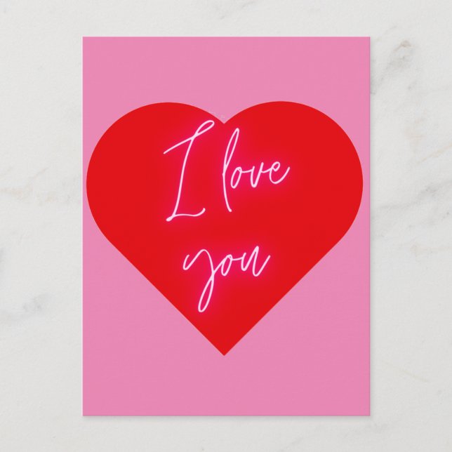 Cartão Postal Eu te amo (Frente)