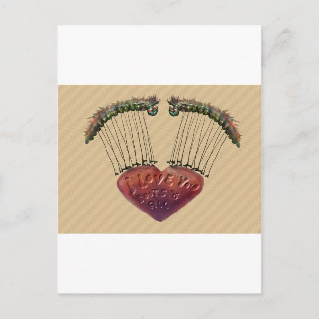 Cartão Postal Eu te amo botas e tudo (Frente)