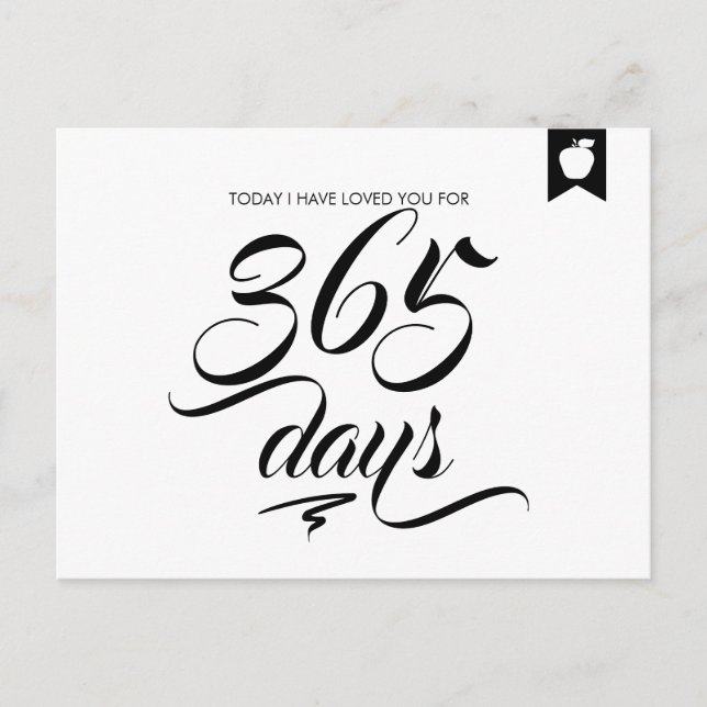 Cartão Postal Eu Te Amo Cartaz De Amo De Aniversário (Frente)