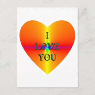 Cartão Postal "Eu te amo" coração
